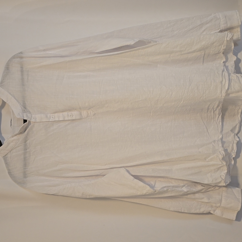 Hemp And Cotton White Button Down Shirt for Men